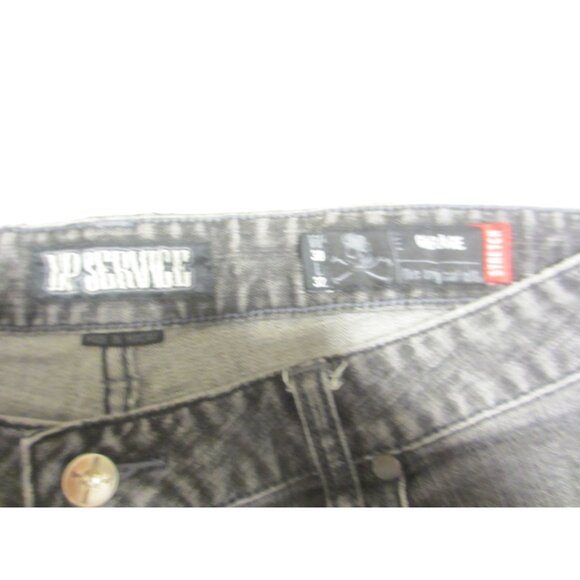 Lip Service Garage Mens Gray Stretch Denim Jeans Size 38/32 Relaxed Fit - Picture 6 of 8